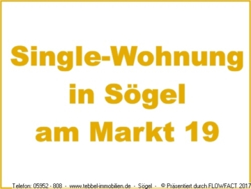 Singlewohnung in Ortskernlage ! Sögel, 49751 Sögel, Wohnung