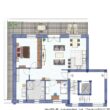 Penthouse-Wohnung mit Dachterrasse in Sögel, Am Markt 23 - Wohnung 8 - Staffelgeschoss - Skizze - Visualisier