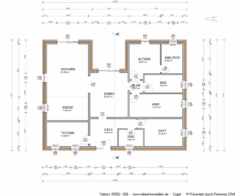Erdgeschoss - Grundriss - Neubau